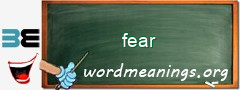 WordMeaning blackboard for fear